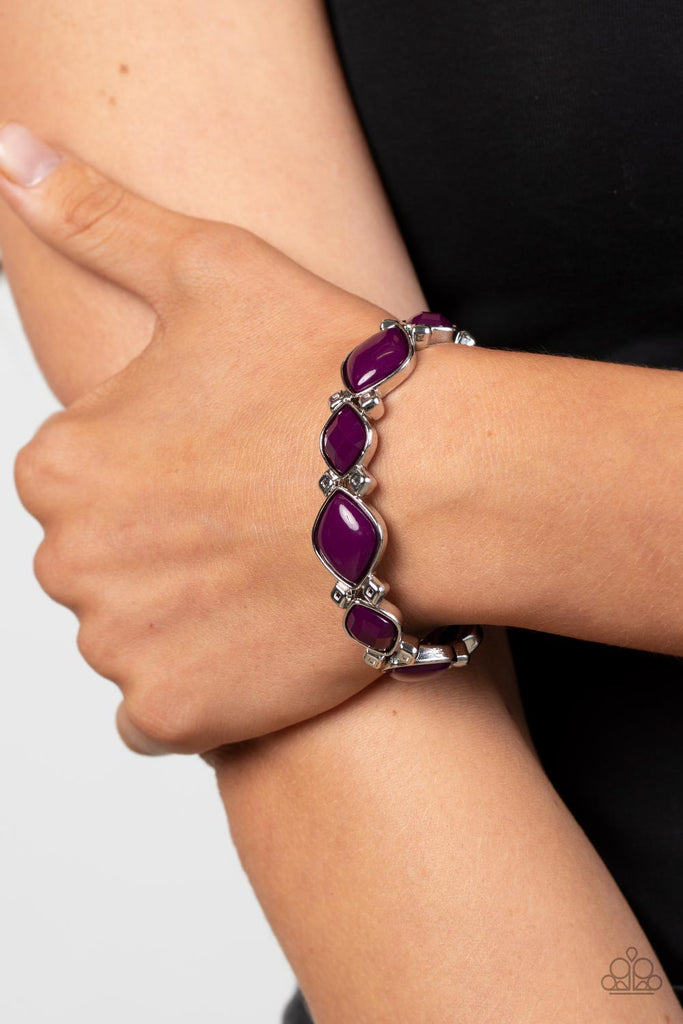 Boldly BEAD-azzled - Purple Bracelet-Paparazzi