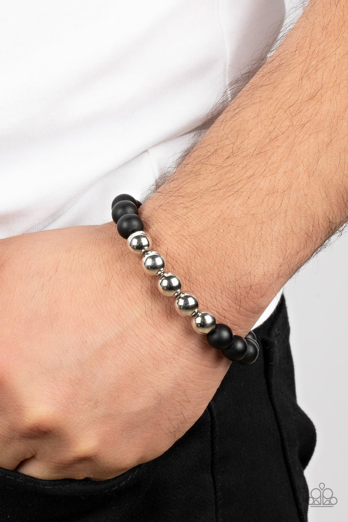 METALHEAD in the Clouds - Black Stone Urban Bracelet-Paparazzi