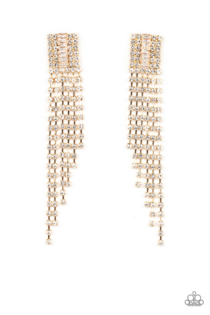 A-Lister Affirmations - Gold Post Earring-Paparazzi