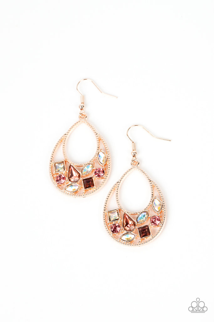 Regal Recreation - Rose Gold Paparazzi Earring - The Sassy Sparkle