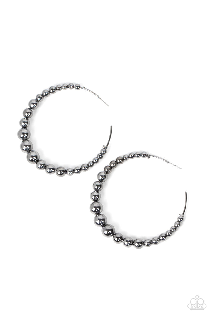 Show Off Your Curves - Black Paparazzi Earring - The Sassy Sparkle