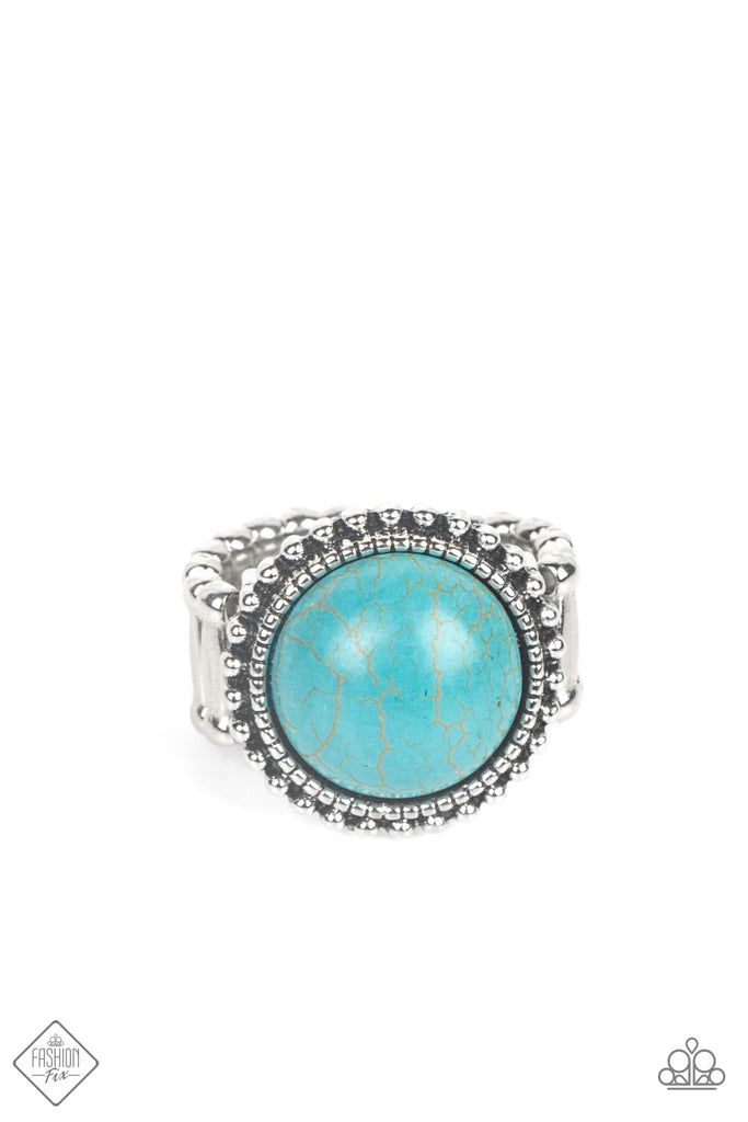 Mesa Mecca - Blue Stone Ring-Paparazzi