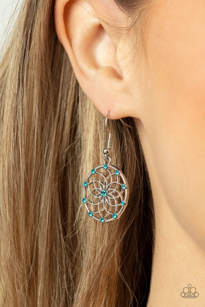 Springtime Salutations - Blue Earring-Paparazzi