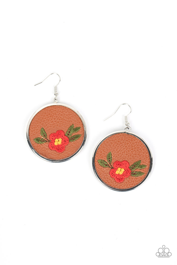 Prairie Patchwork - Red Paparazzi Earring - The Sassy Sparkle