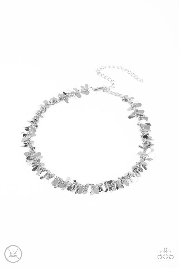 Surreal Shimmer - Silver Choker Necklace-Paparazzi