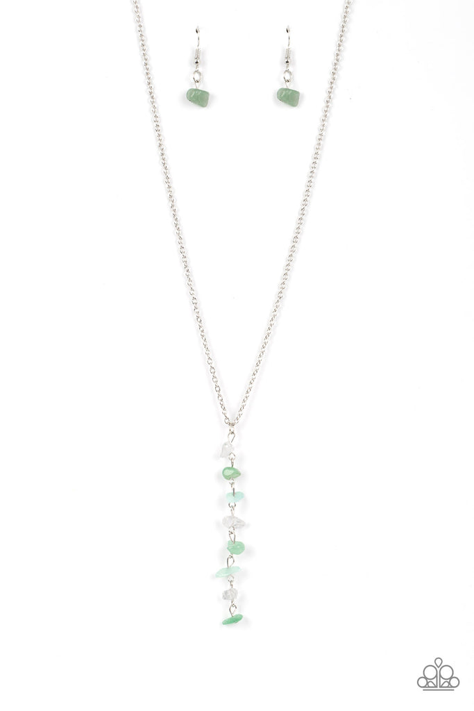 Tranquil Tidings - Green Necklace-Paparazzi