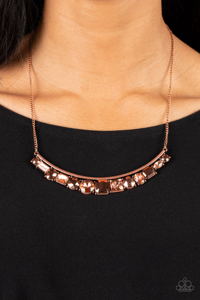 The Only SMOKE-SHOW in Town - Vintage Copper Necklace-Paparazzi