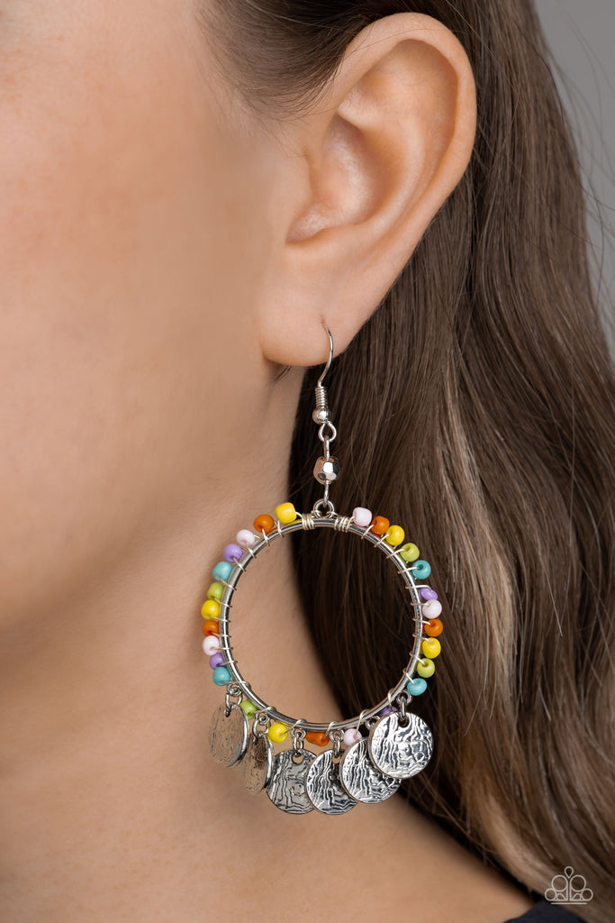 Bohemian Beach Blast - Multi Earring-Paparazzi