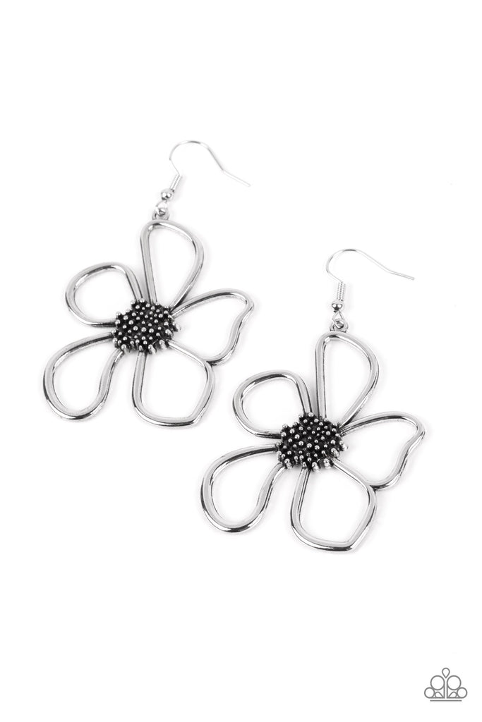 Wildflower Walkway - Silver Paparazzi Earring - The Sassy Sparkle