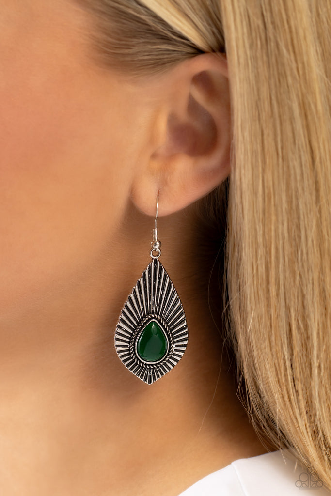 SOUL-ar Flare - Green Earring-Paparazzi