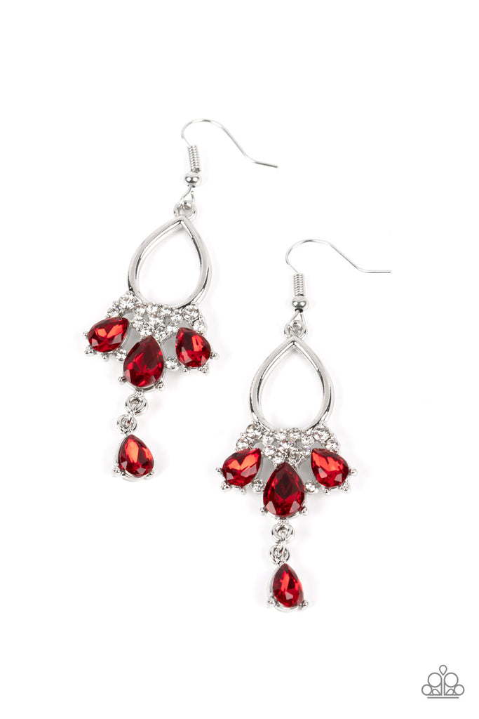 PRE ORDER Coming in Clutch - Red Paparazzi Earring - The Sassy Sparkle