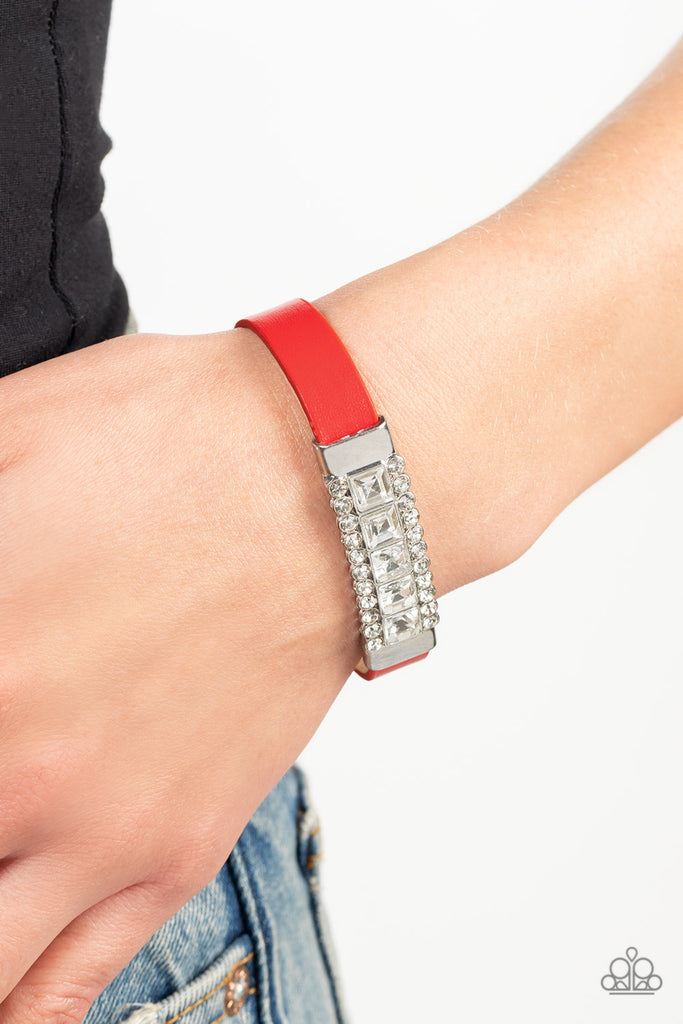 Rebel Reputation - Red Urban Bracelet-Paparazzi