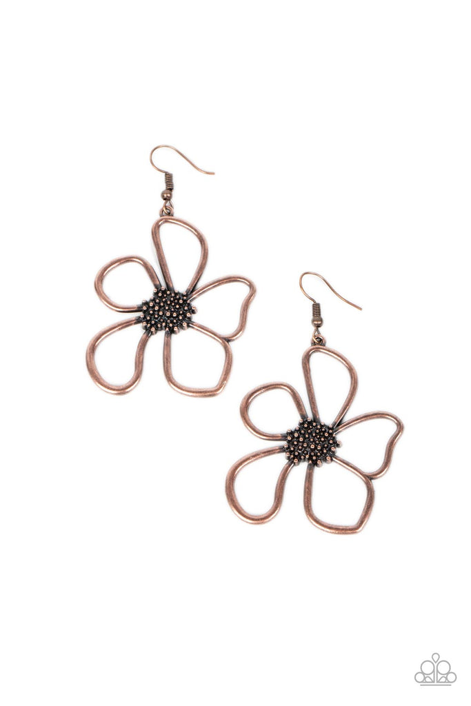 Wildflower Walkway - Copper Paparazzi Earring - The Sassy Sparkle