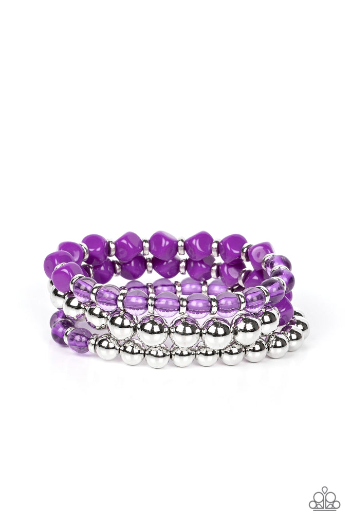 Summer Sabbatical - Purple Bracelet-Paparazzi - The Sassy Sparkle