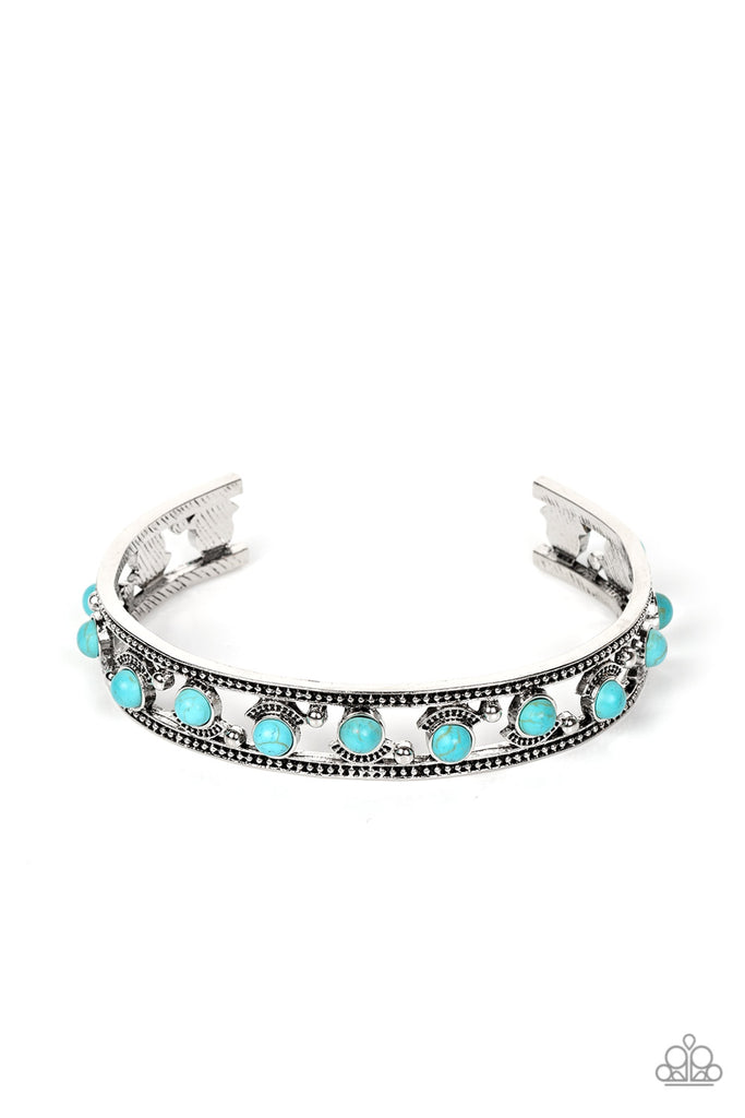 Badlands Bliss - Blue Stone Bracelet-Paparazzi