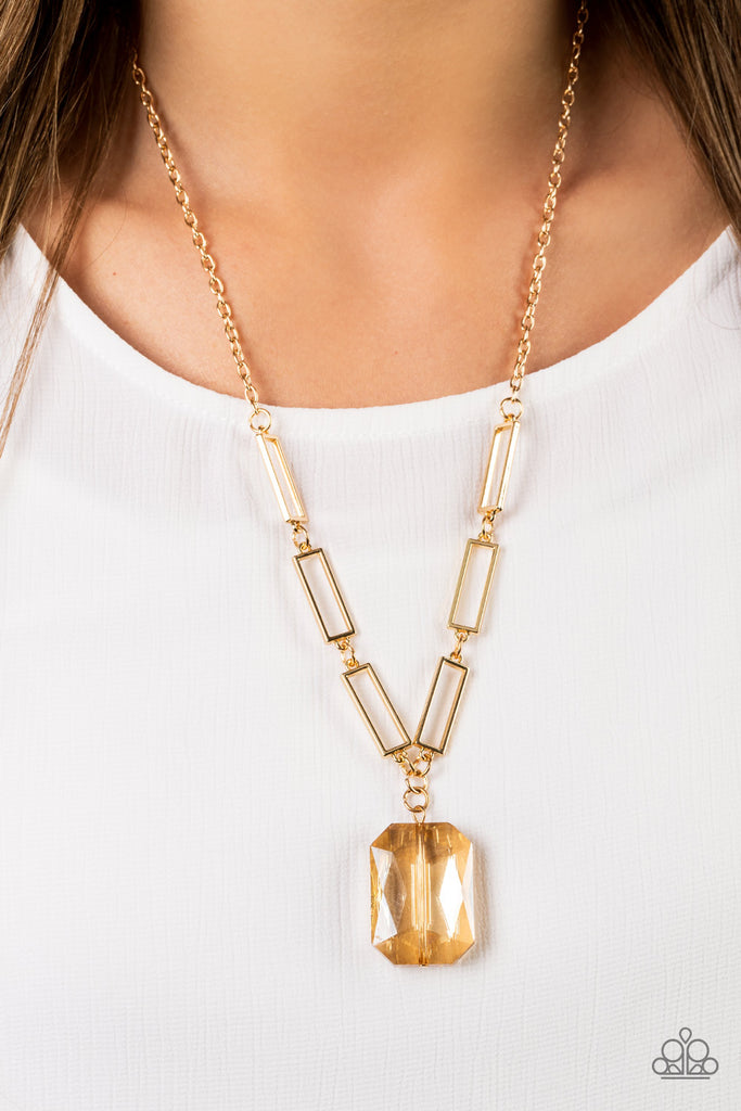 You Better Recognize - Gold Paparazzi Necklace - The Sassy Sparkle