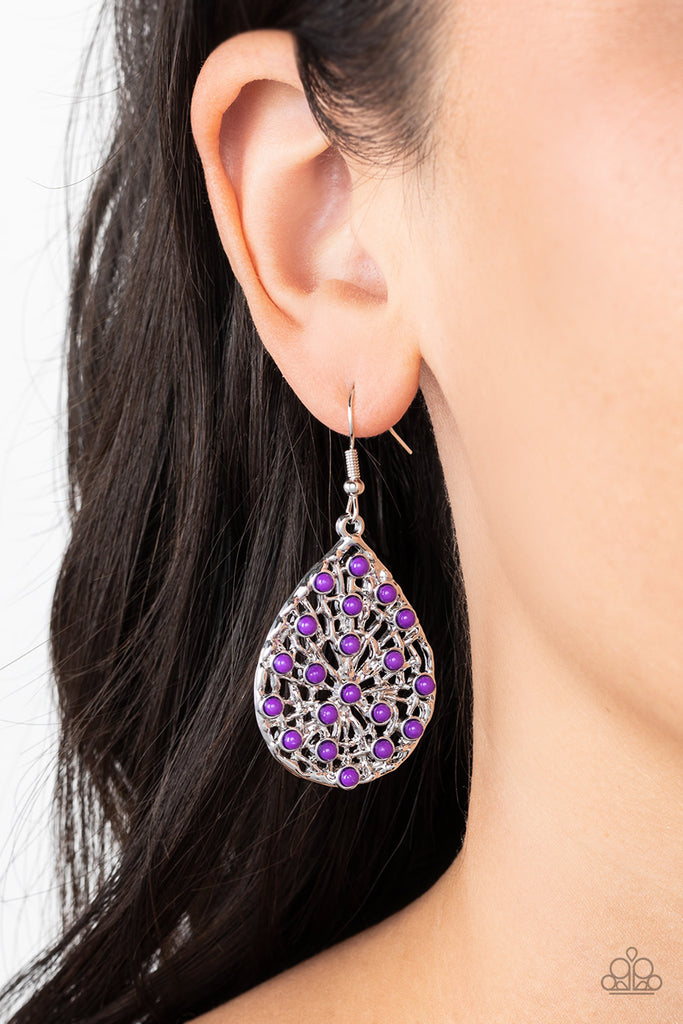 Botanical Berries - Purple Earring-Paparazzi