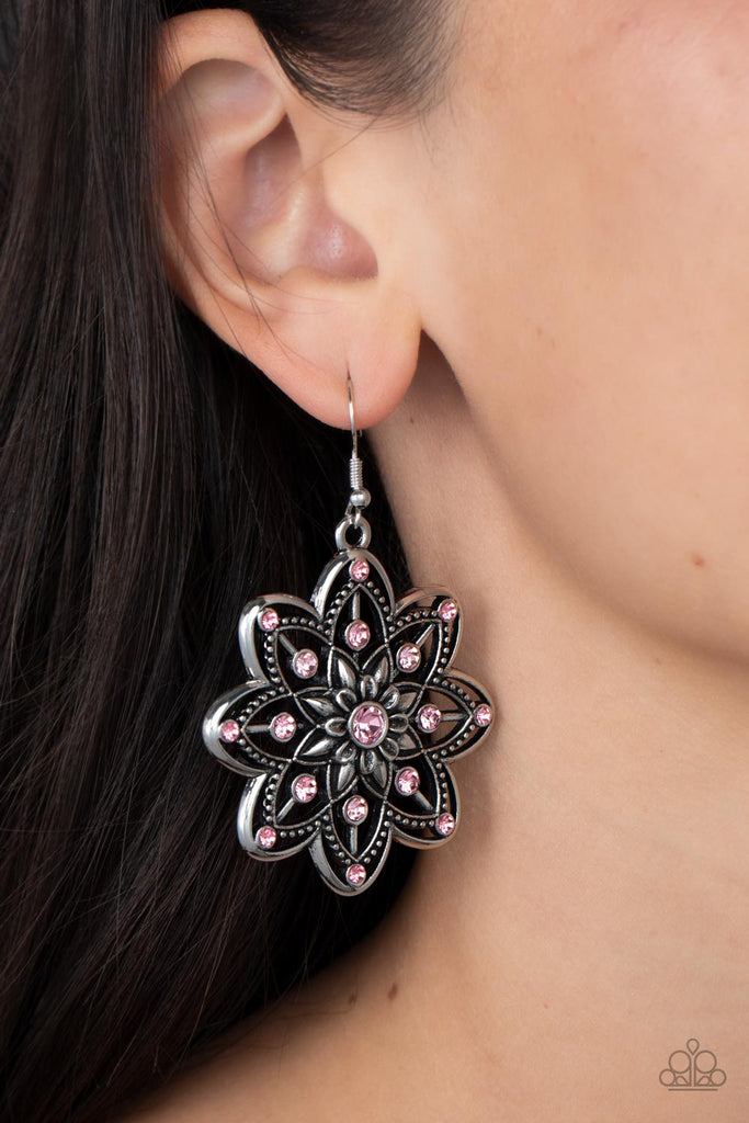 Prismatic Perennial - Pink Earring-Paparazzi