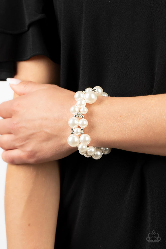 Her Serene Highness- White Paparazzi Bracelet