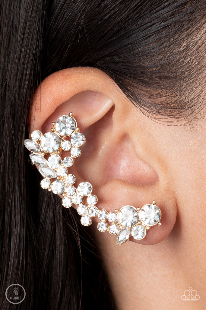 Astronomical Allure - Gold Paparazzi Earring