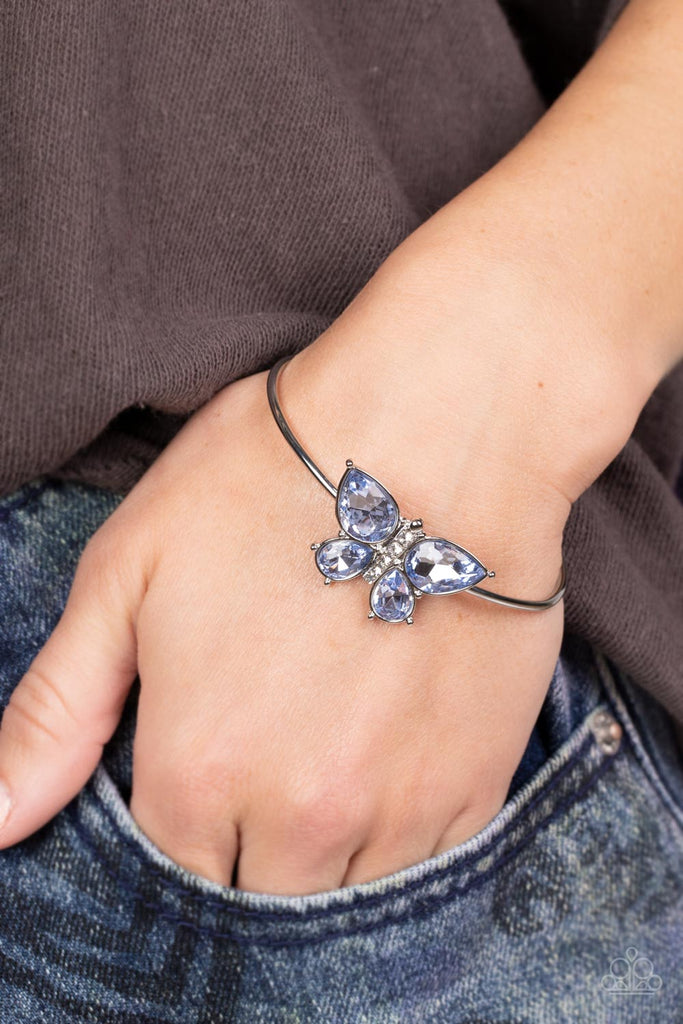 Butterfly Beatitude - Blue Bracelet-Paparazzi