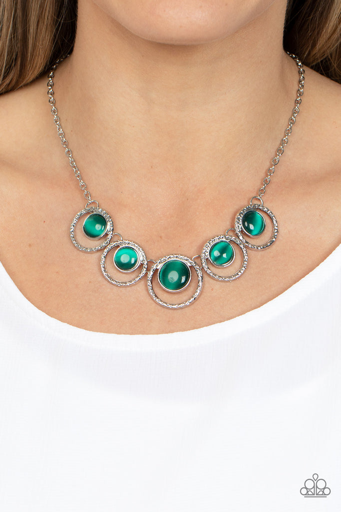 Elliptical Enchantment - Green Paparazzi Necklace