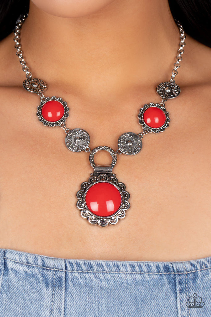 Poppy Persuasion - Red Paparazzi Necklace - The Sassy Sparkle