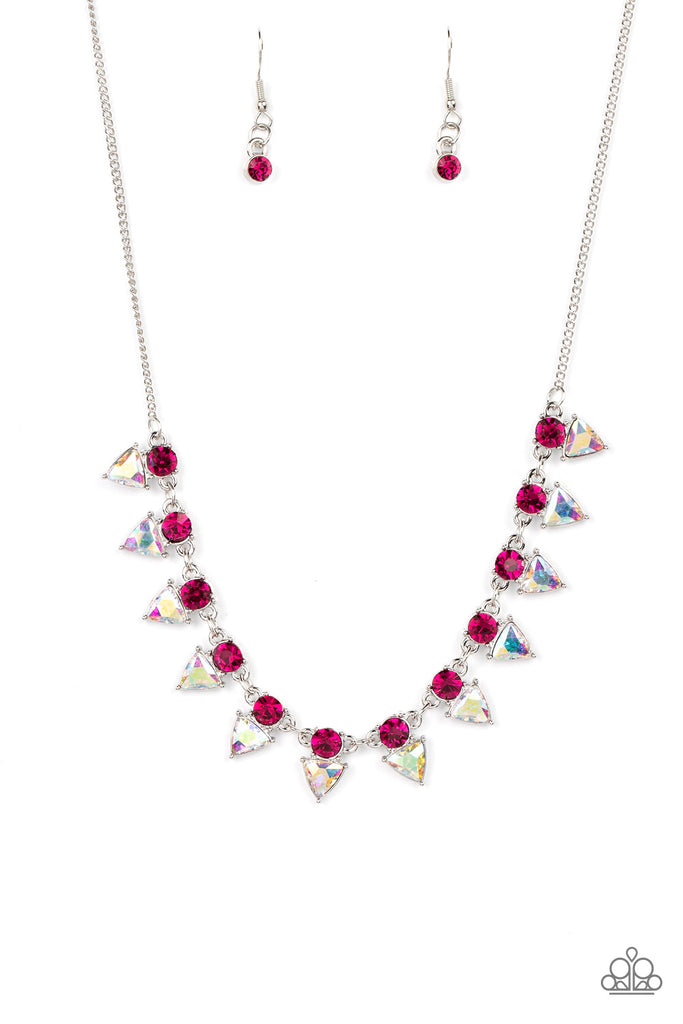 Razor-Sharp Refinement - Pink Paparazzi Necklace - The Sassy Sparkle