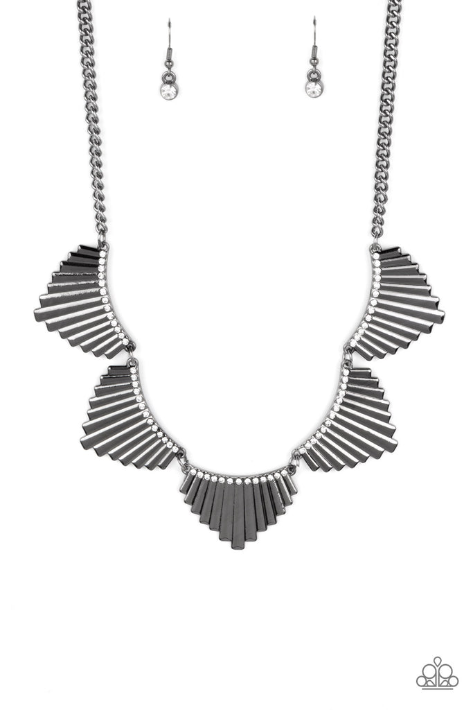 MANE Street - Black Gunmetal Necklace-Paparazzi