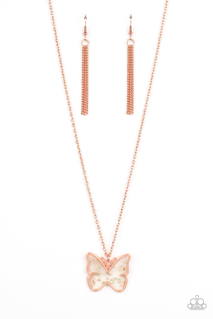 Gives Me Butterflies - Copper Paparazzi Necklace - The Sassy Sparkle