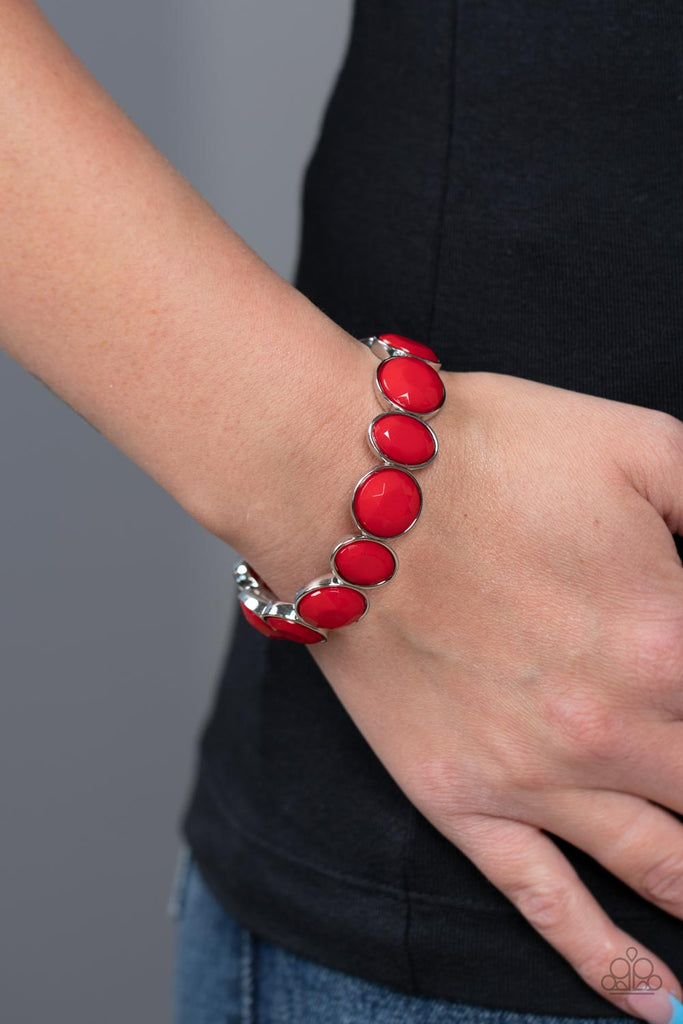 Whimsical Glow - Red Bracelet-Paparazzi - The Sassy Sparkle