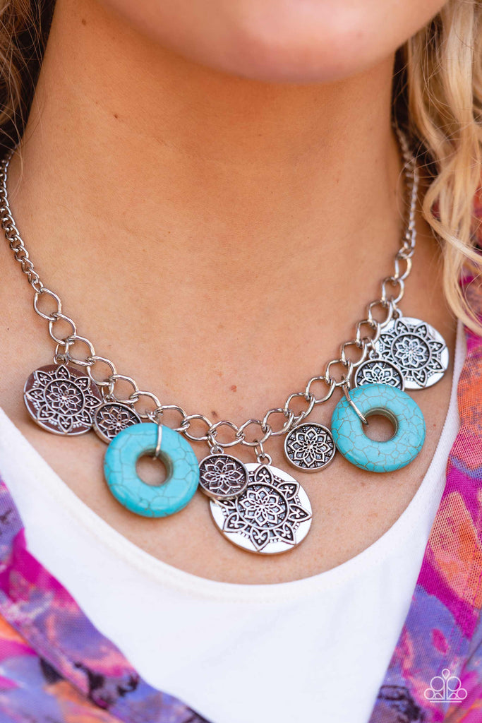 Western Zen - Blue Necklace-Paparazzi