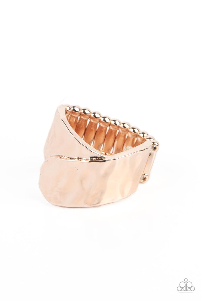 Hidden Troves - Rose Gold Ring-Paparazzi