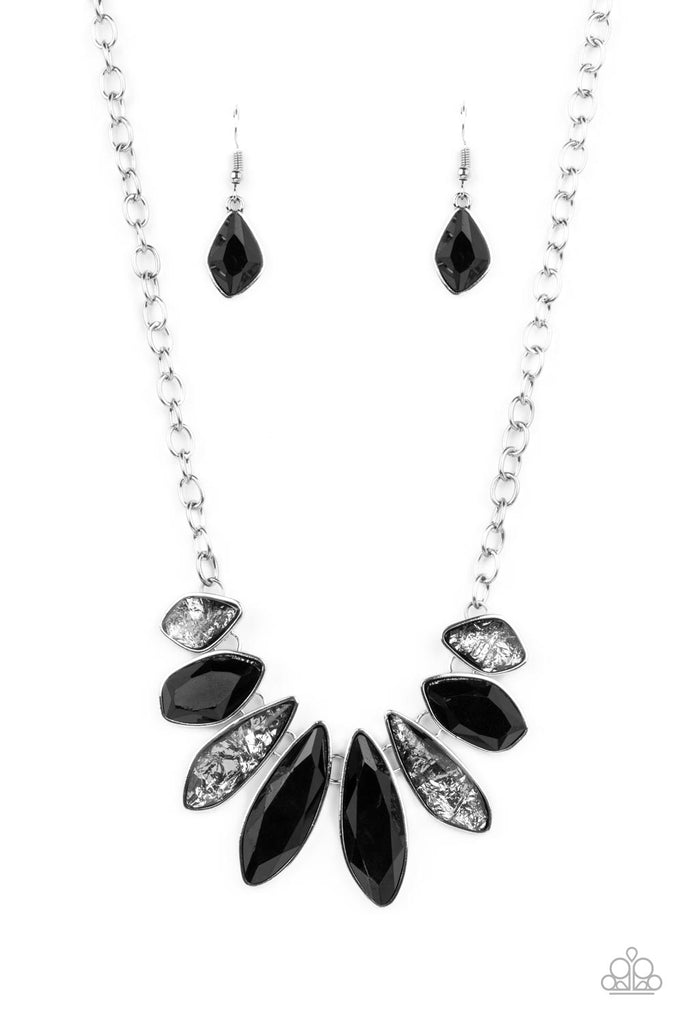 Crystallized Couture - Black Necklace-Paparazzi