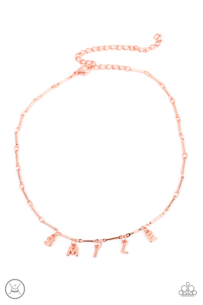 Say My Name - Copper Choker Necklace-Paparazzi