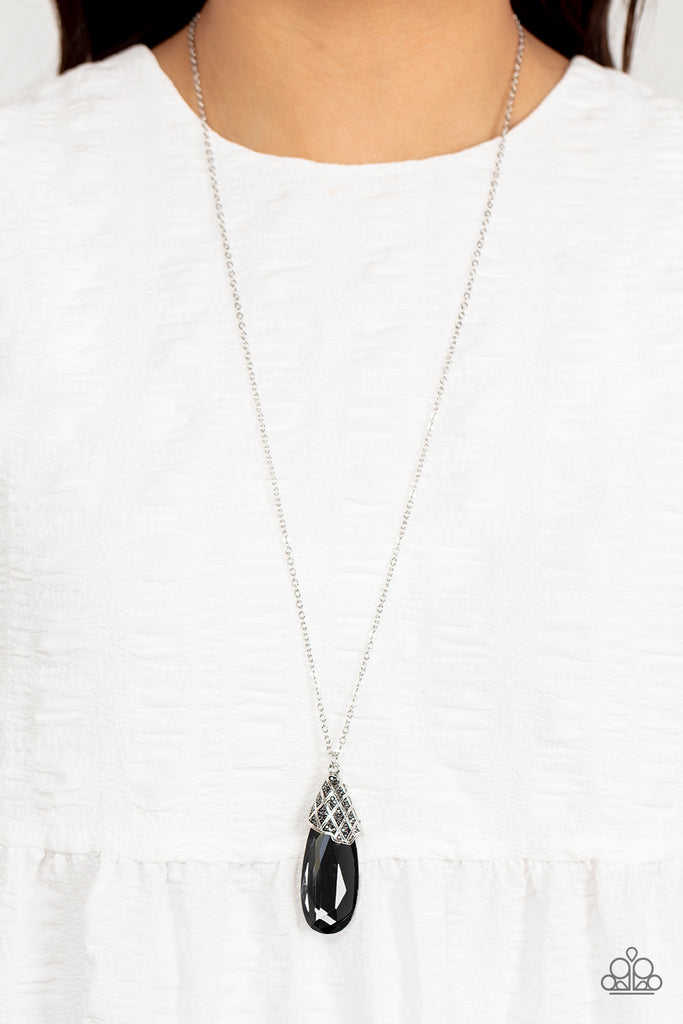 Dibs on the Dazzle - Silver Paparazzi Necklace - The Sassy Sparkle