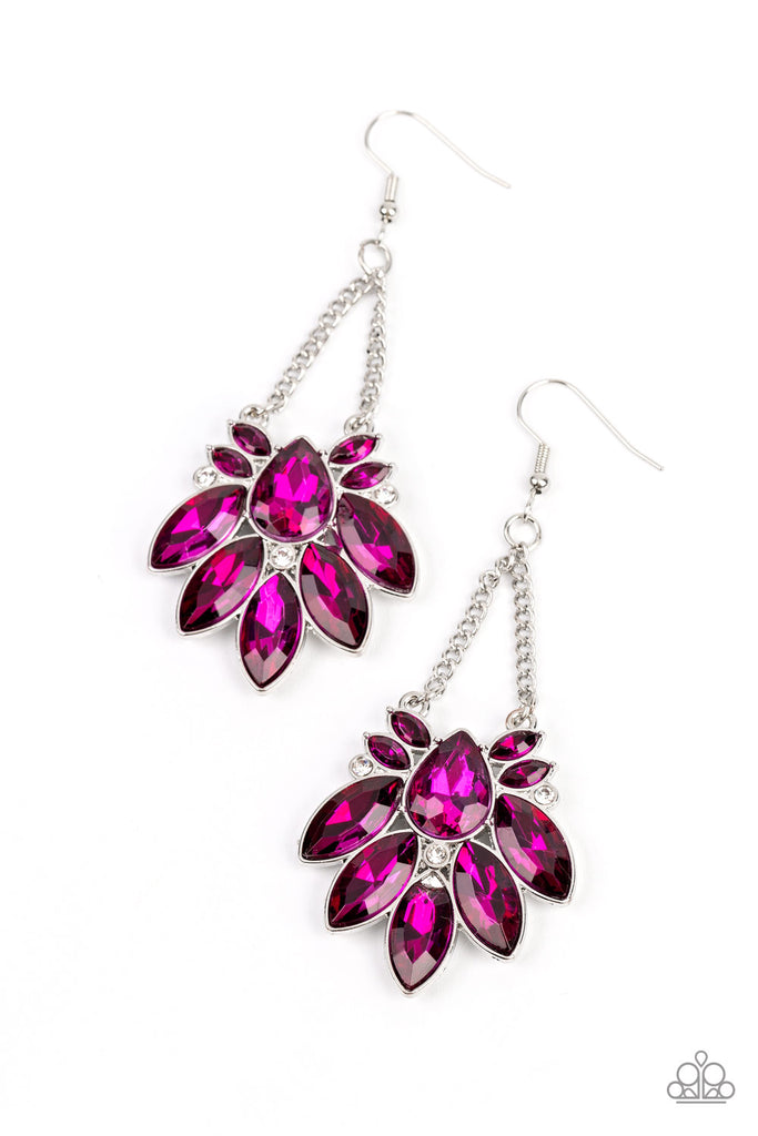 Prismatic Pageantry - Pink Paparazzi Earrings - The Sassy Sparkle