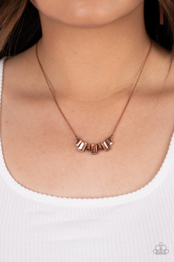 Hype Girl Glamour - Copper Necklace-Paparazzi