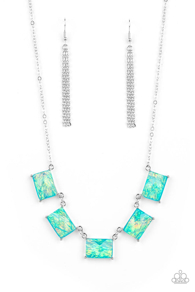 Opalescent Oblivion - Blue Necklace-Paparazzi - The Sassy Sparkle