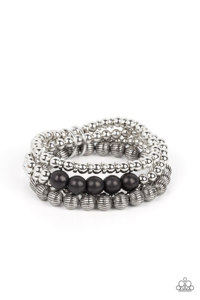 Wildland Wanderer - Black Stone Bracelet-Paparazzi