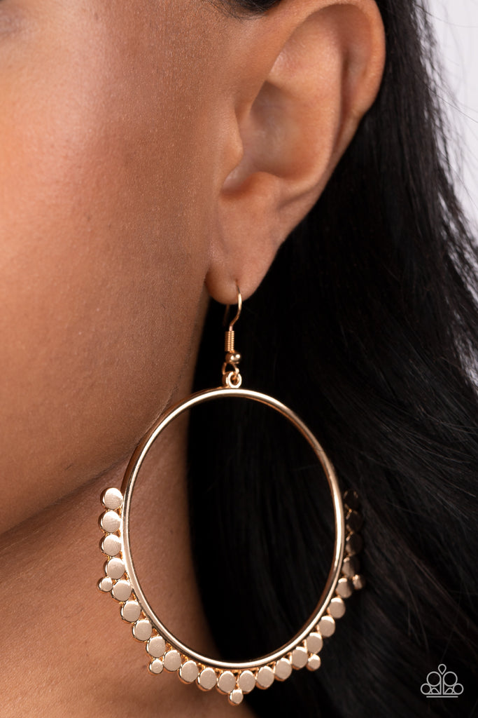 Ultra Untamable - Gold Earring-Paparazzi