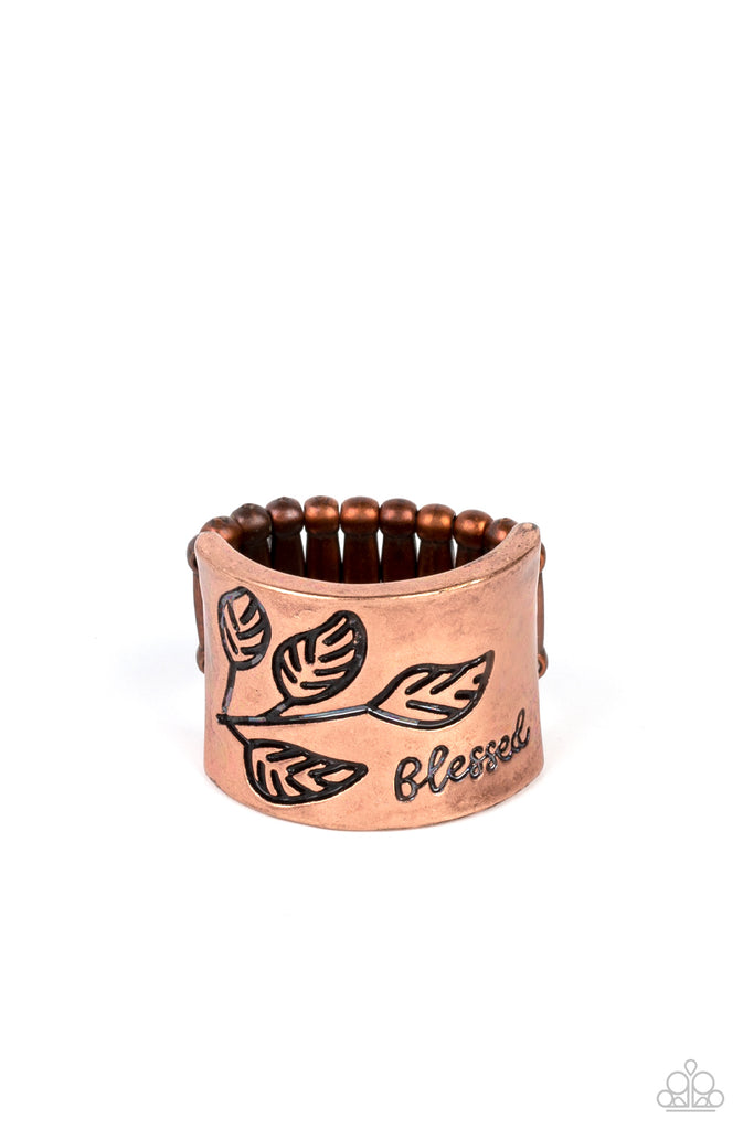 Blessed with Bling - Vintage Copper Ring-Paparazzi