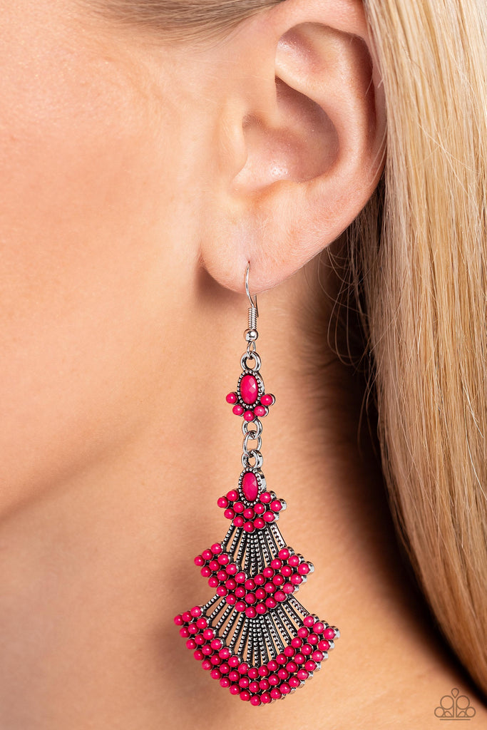 Eastern Expression - Pink Earring-Paparazzi