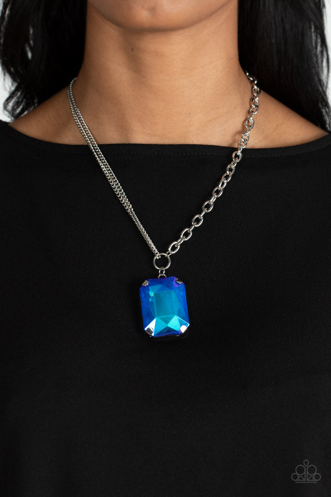 Instant Intimidation - Blue Paparazzi Necklace - The Sassy Sparkle