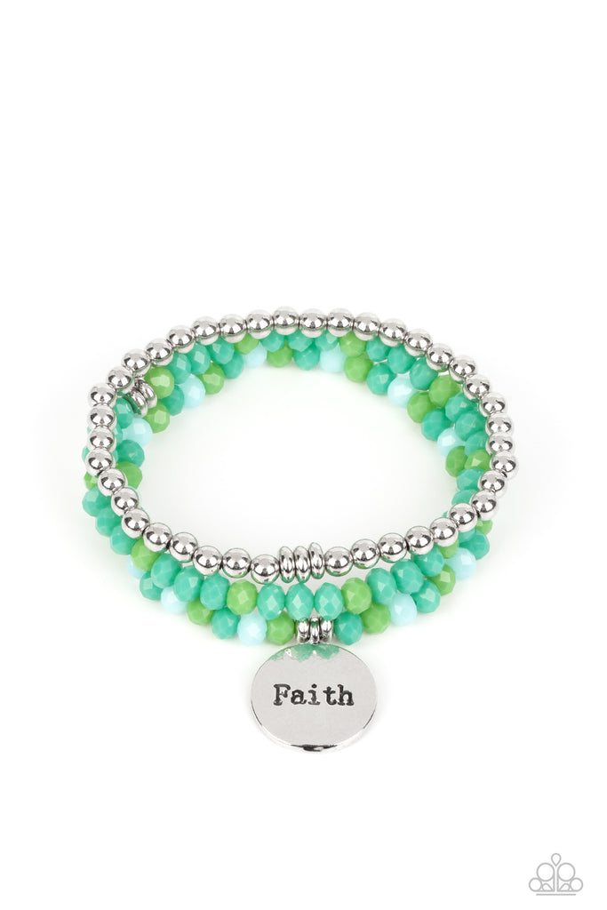 Fashionable Faith - Green Paparazzi Bracelet - The Sassy Sparkle