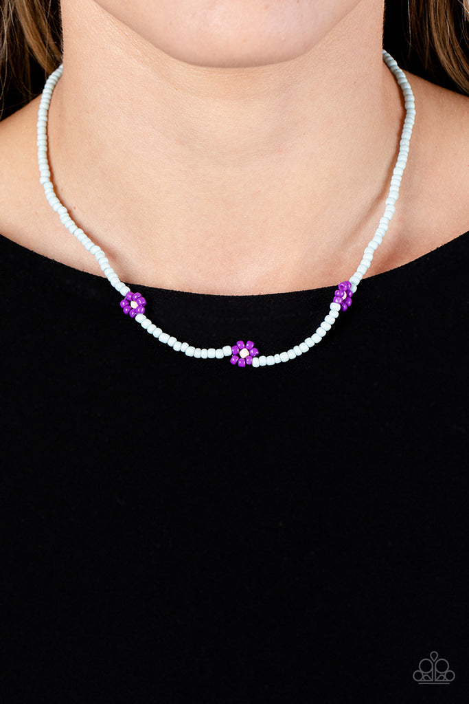 Bewitching Beading - Purple Necklace-Paparazzi