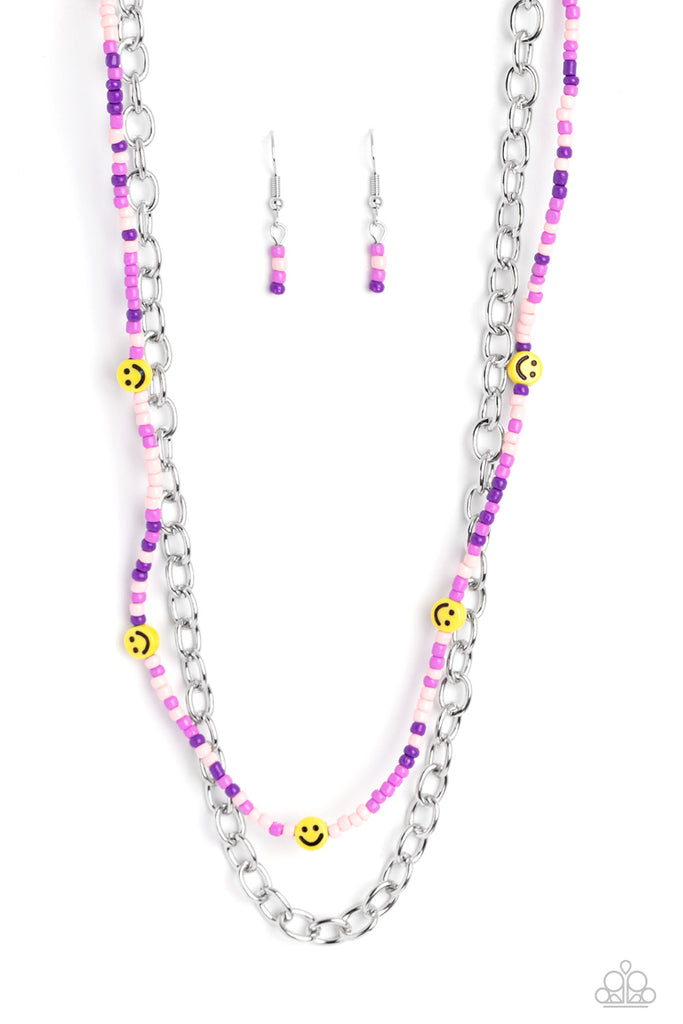 Happy Looks Good on You - Purple Paparazzi Necklace - The Sassy Sparkle
