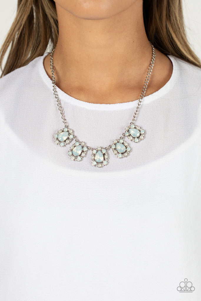 Pearly Pond - White Necklace-Paparazzi