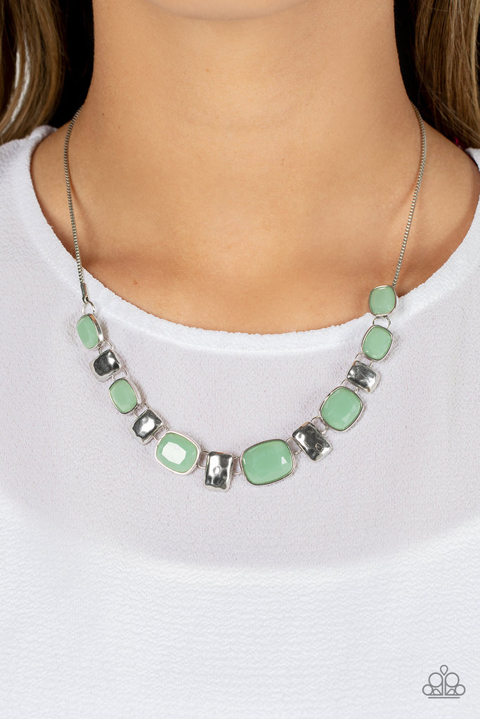 Polished Parade - Green Necklace-Paparazzi - The Sassy Sparkle