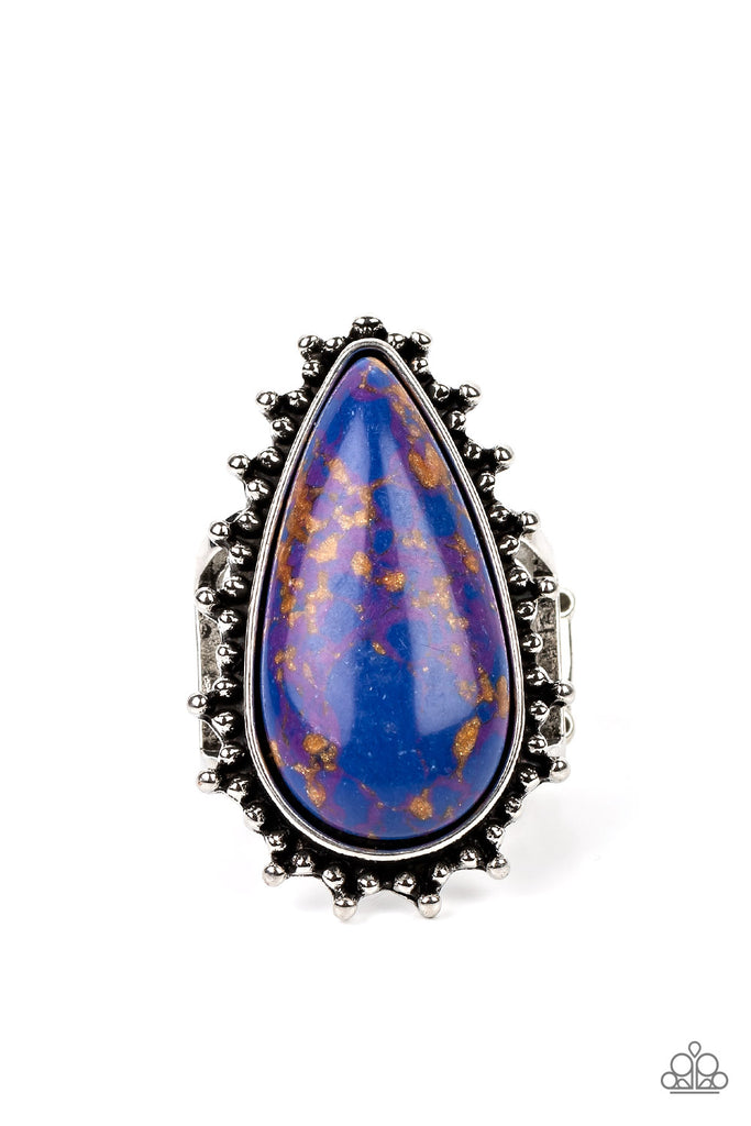 Down-to-Earth Essence - Purple Stone Ring-Paparazzi